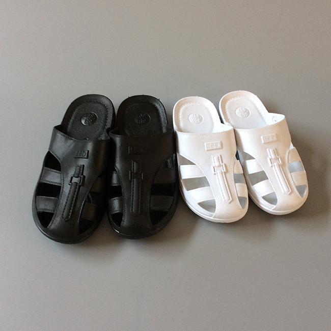 White Blue Black SPU ESD Slipper