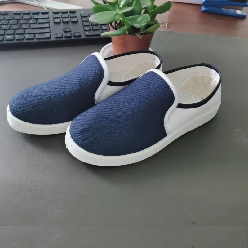 PU Outsole Navy ESD Canvas Shoes  