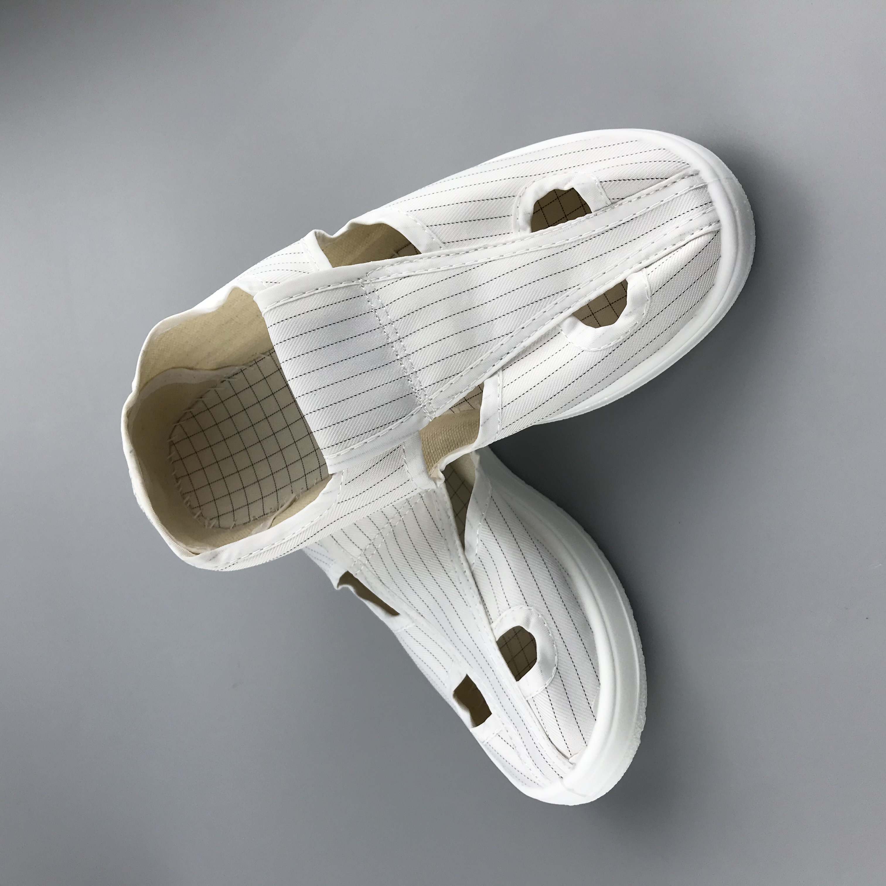 PU Outsole 5mm Stripe Four Holes  ESD Shoes  