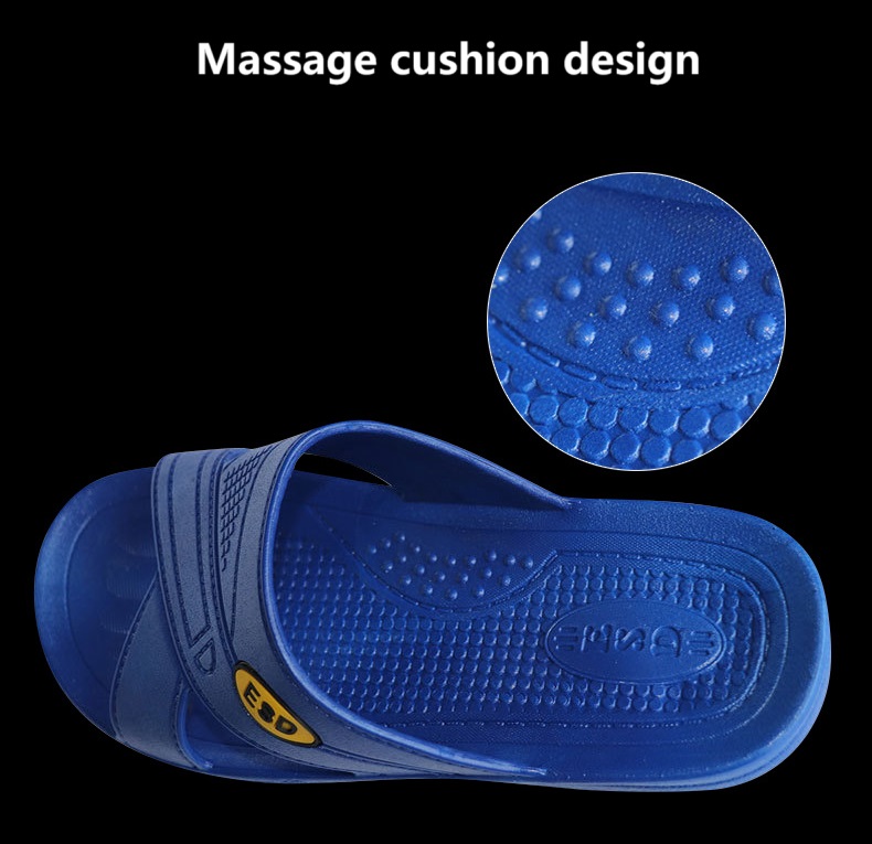 Black Blue White SPU Esd Slipper