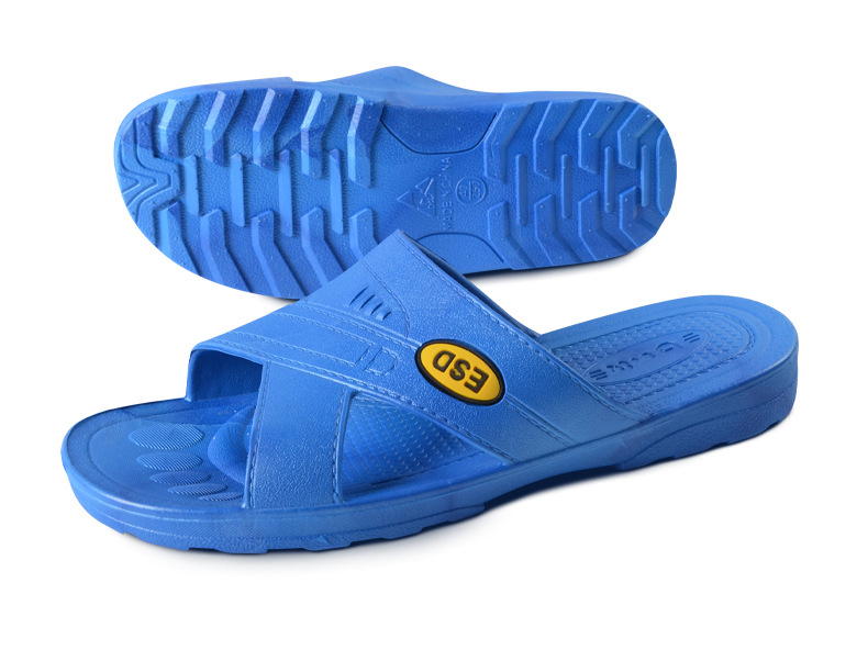 Black Blue White SPU Esd Slipper
