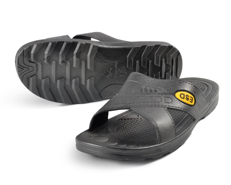 Black Blue White SPU Esd Slipper