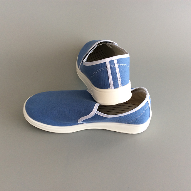 PU Outsole Blue ESD Canvas Shoes 