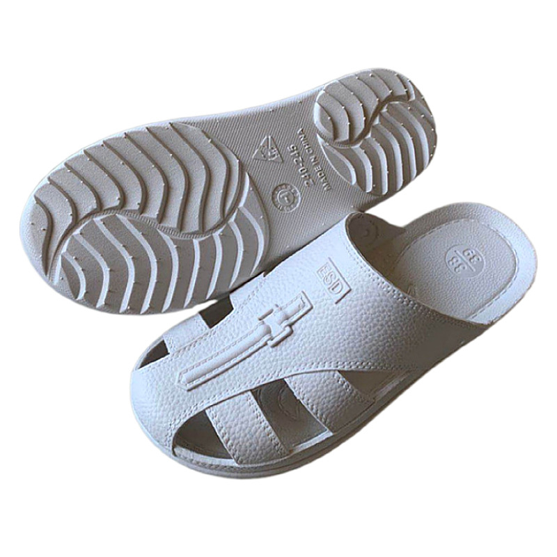 White Blue Black SPU ESD Slipper