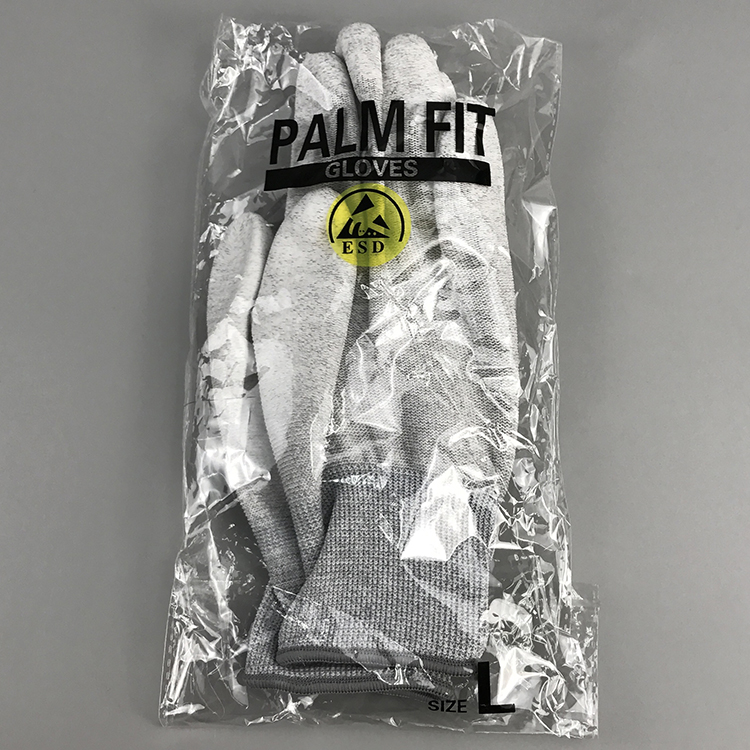 Carbon Fiber Nylon ESD Palm PU Coated Glove