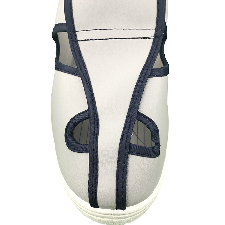 PVC Outsole Four Holes ESD Leather Shoes  