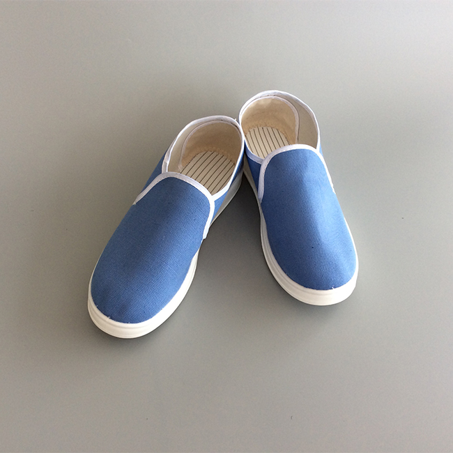 PU Outsole Blue ESD Canvas Shoes 