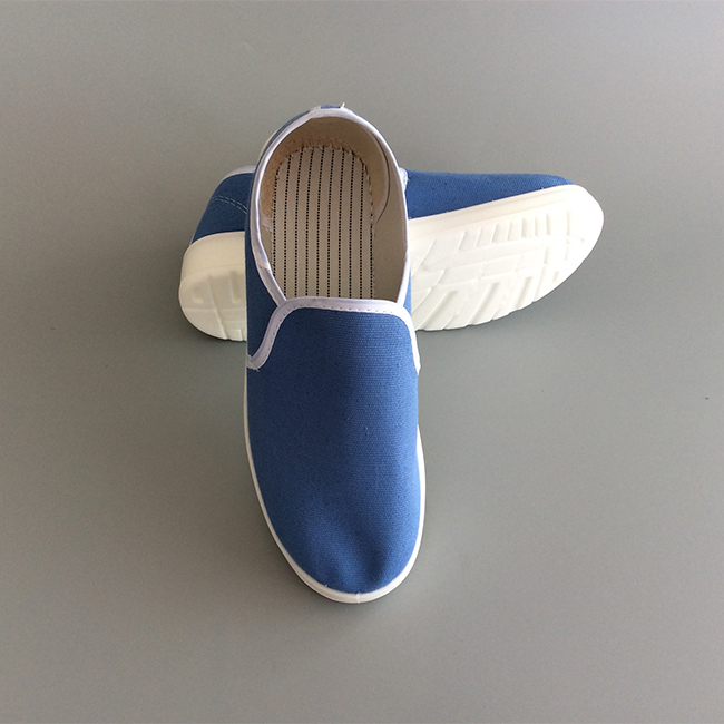 PU Outsole Blue ESD Canvas Shoes 