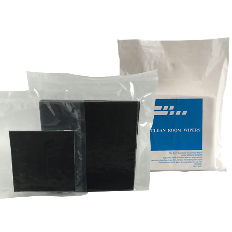 JW-14071 Black Polyester Cleanroom Wiper