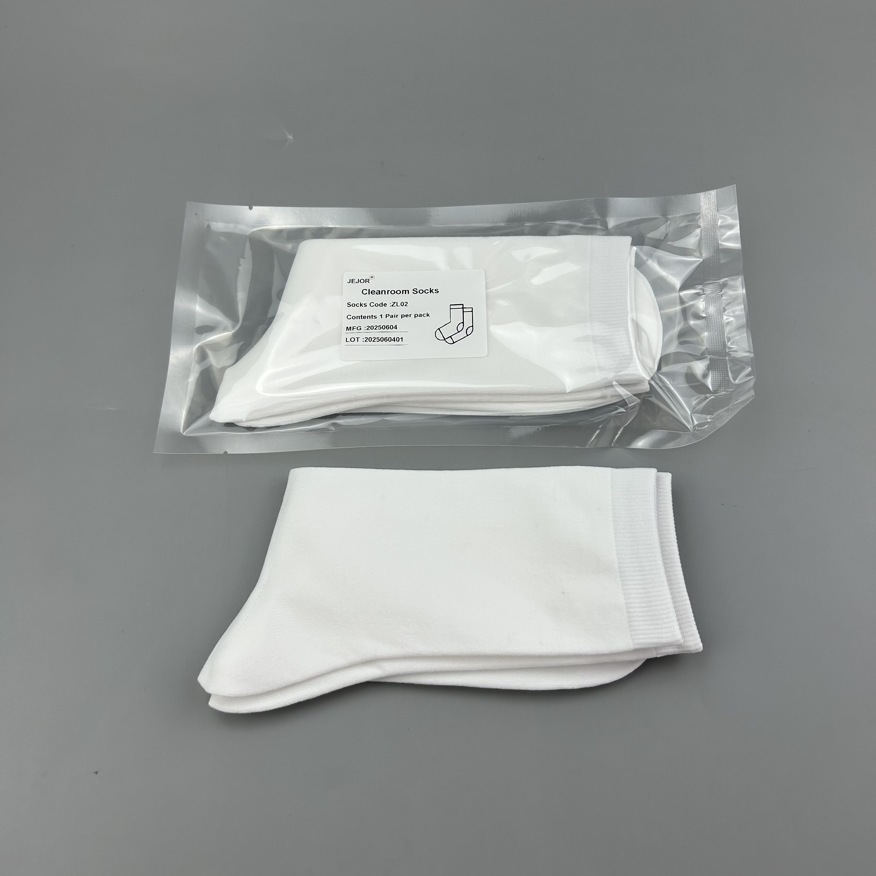 White Cleanroom Socks 