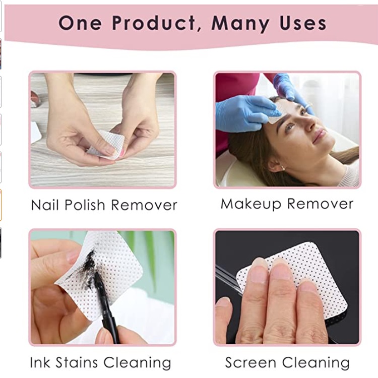 Lint Free Nail Cleaning Wipes
